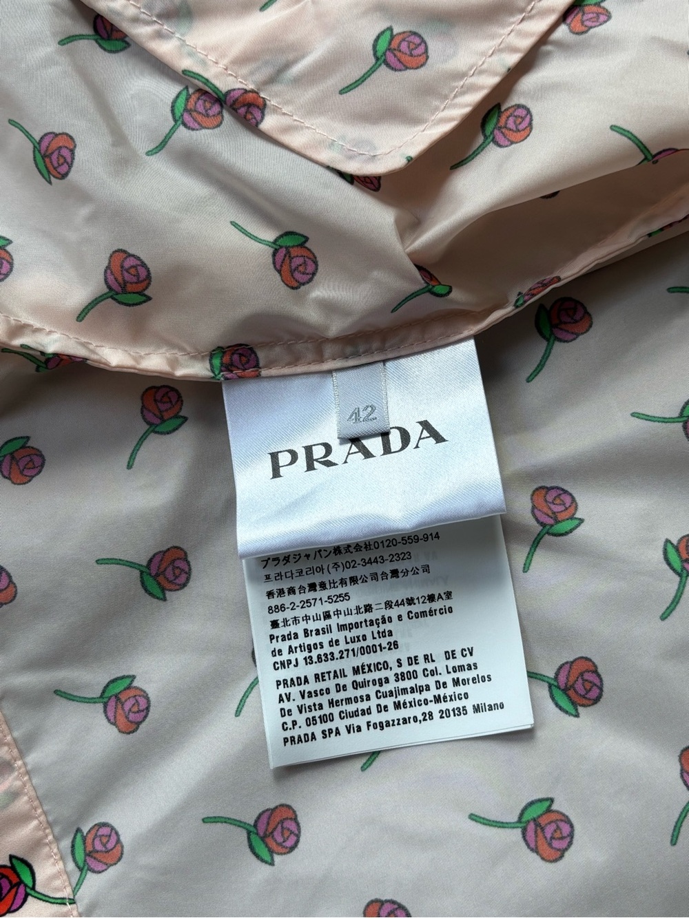 Prada Pink Floral Shell Jacket - Picture 6 of 7